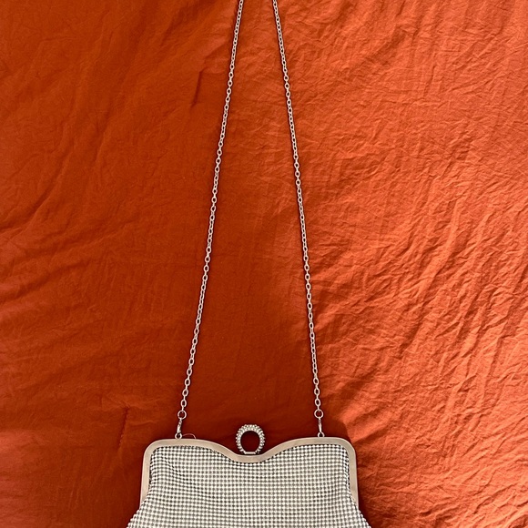 Glamorous Silver Clutch with Rhinestone Embellishments - Picture 3 of 3